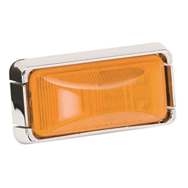 Wesbar Wesbar 203294 2.5 x 1.25 in. Side Marker Light Kit with Chrome Housing - Amber 3001.5284 - main
